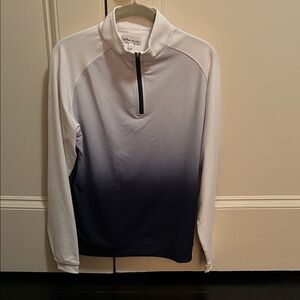 Peter Millar Ombre White and Navy Long Sleeve Shirt